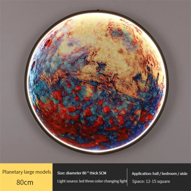 applique murale led en forme de lune pour décoration intérieure - vue 12 sur 17