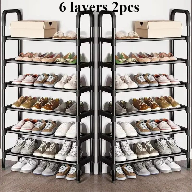 étagère à chaussures en métal à 5 niveaux gain de place tendance - vue 14 sur 16