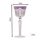 Verres à vin cristal style antique gravé main