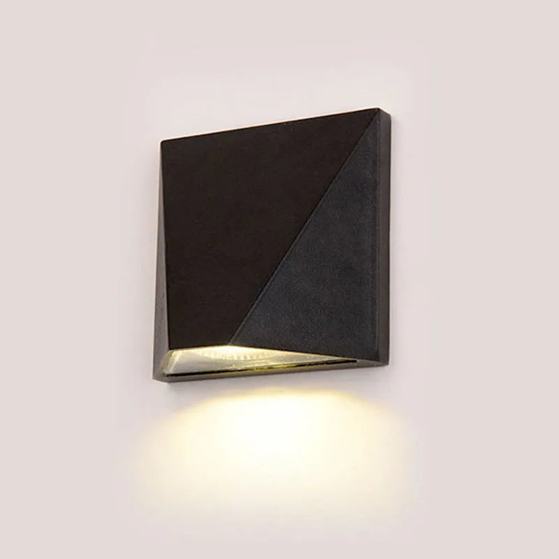 Applique murale carrée en aluminium moderne LED étanche extérieure et intérieure luminaria maison jardin cour décoration murale lumières créatives - vue 3 sur 7