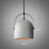 Suspension minimaliste moderne en ciment rétro led créative