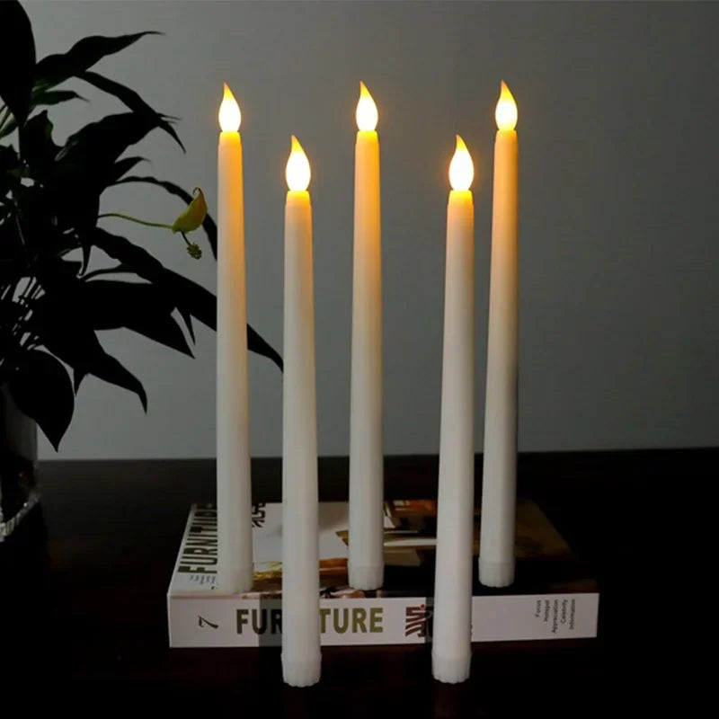 lot de bougies led scintillantes sans flamme pour décoration de noël - vue 3 sur 15