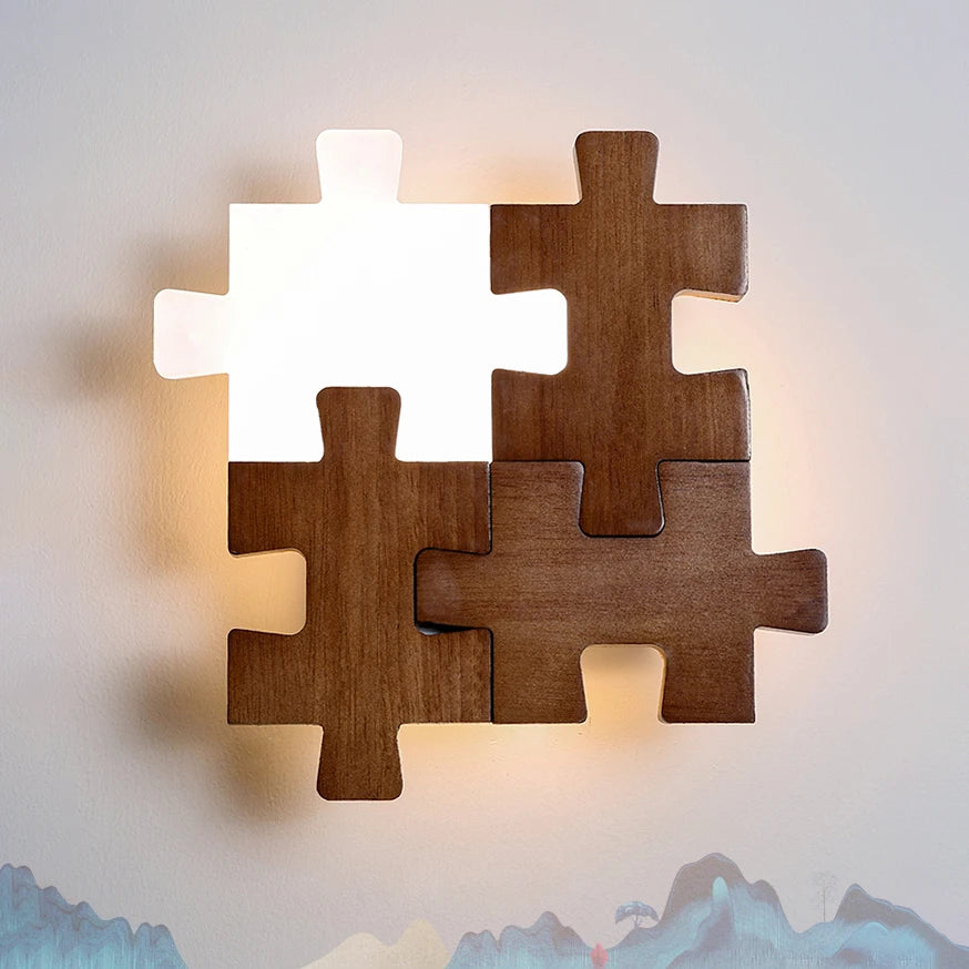 Applique murale LED en bois au design nordique - vue 7 sur 8