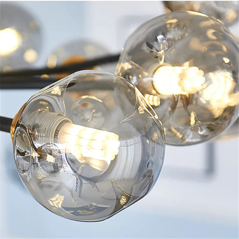 lustre industriel en verre pour intérieur élégant et moderne - vue 7 sur 14