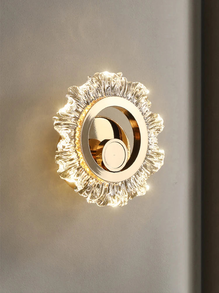 applique murale led tournesol design intérieur moderne minimaliste - vue 5 sur 7