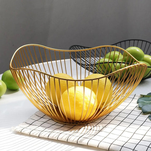 paniers à fruits en métal pour rangement cuisine et desserts