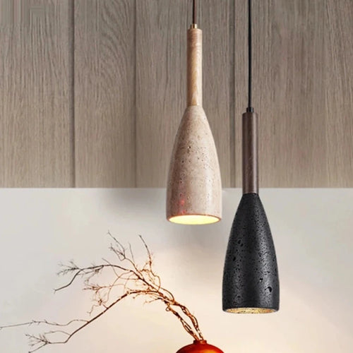 Suspension LED naturel jaune grotte pierre lustre chambre à côté moderne nordique luminaire suspendu ligne bouteille de vin E27