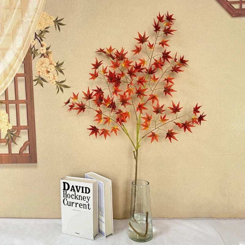 plantes artificielles feuilles d'érable décoratives pour intérieur automnal - vue 2 sur 8