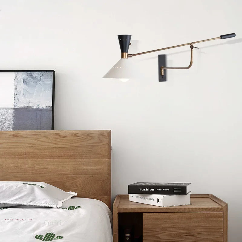 applique murale à bras long lampe réglable pour lecture et étude - vue 4 sur 6