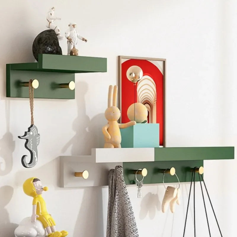 porte-manteau mural en bois pour rangement créatif et pratique - vue 6 sur 15