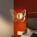 applique murale LED papillon intérieur nordique style cuivre