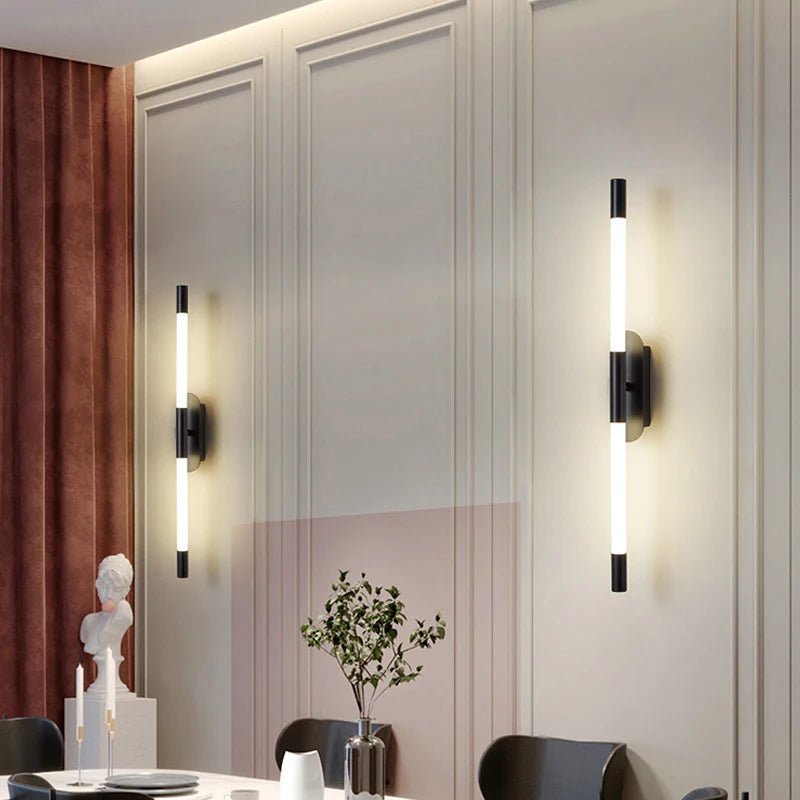 applique murale modernes à double tête minimalistes et créatives led - vue 6 sur 8