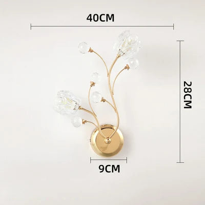 applique murale en cristal doré pour intérieur décoratif - vue 11 sur 11