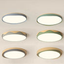Plafonnier LED nordique moderne Macaron rond rond bord géométrique plafonniers salon chambre Luminaire décoratif d'intérieur