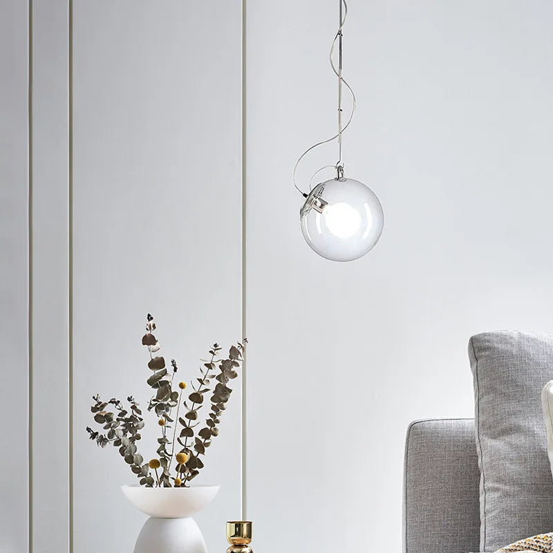 suspension design boule de verre pour intérieur romantique et restaurant - vue 3 sur 8