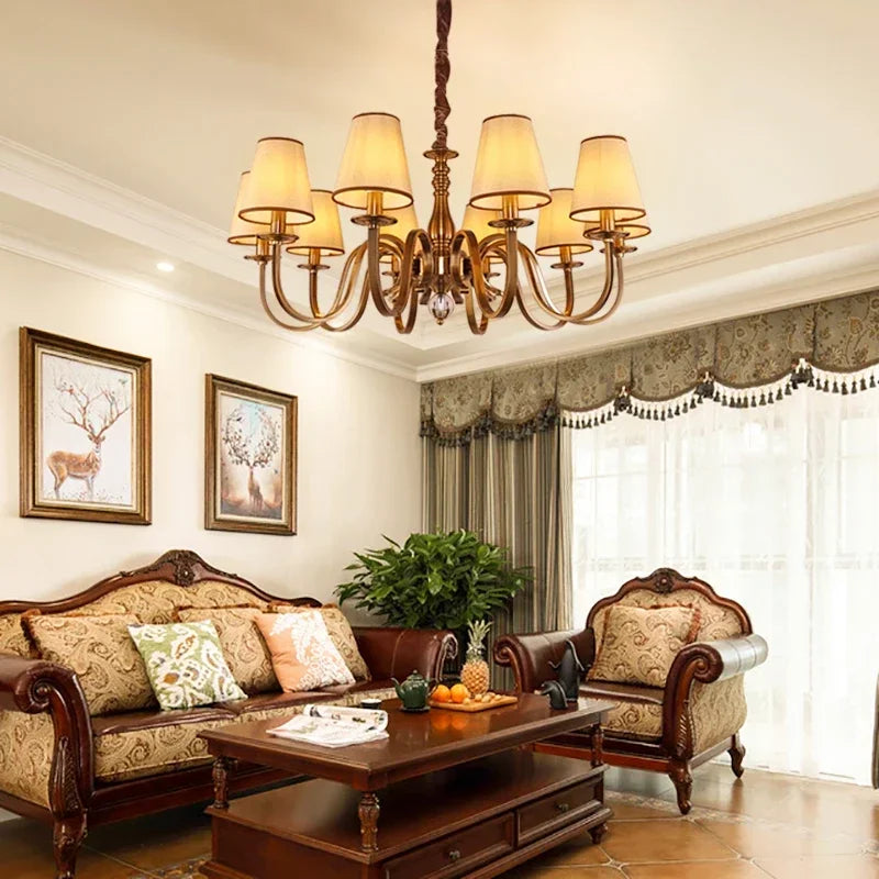 lustre led classique américain pour une décoration rustique élégante - vue 4 sur 15