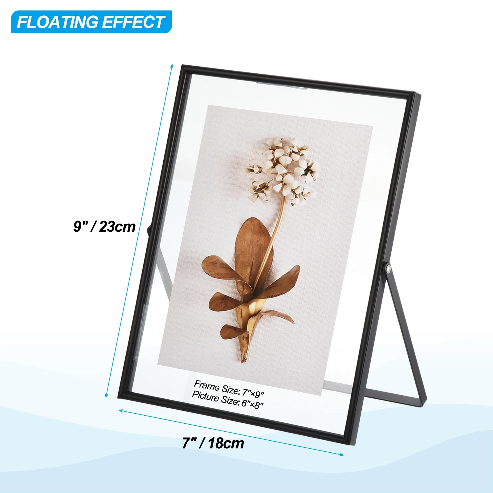 lot de 2 cadres photo en métal et verre pour décoration - vue 18 sur 22