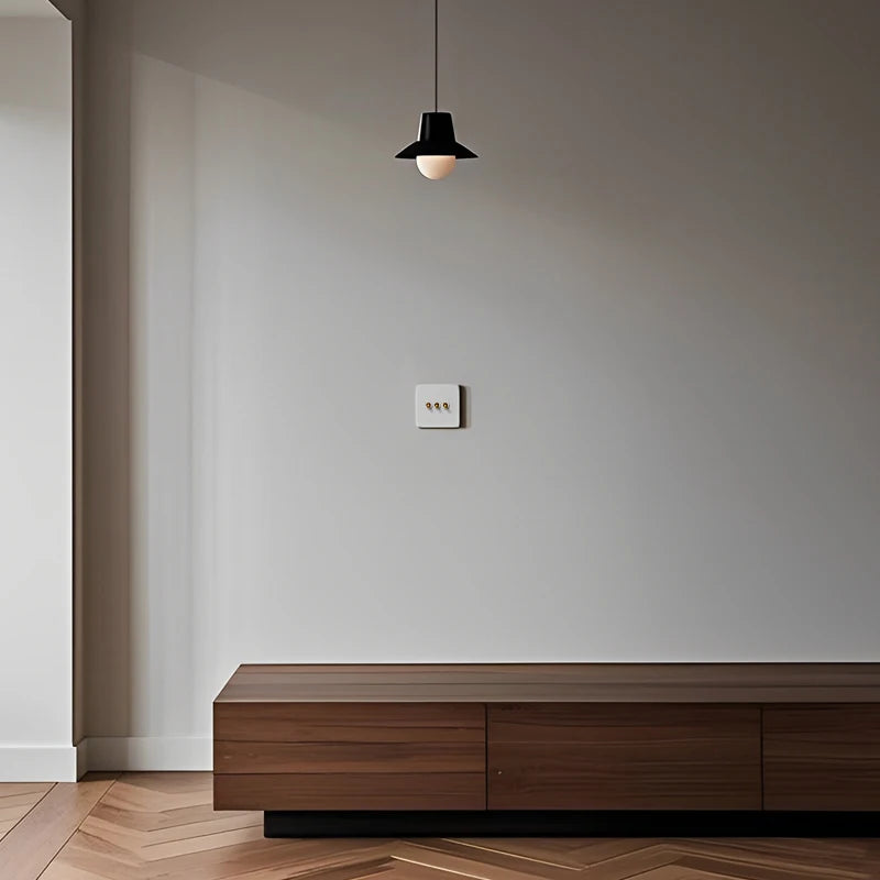 Variateur en acier blanc mat et doré bords arrondis