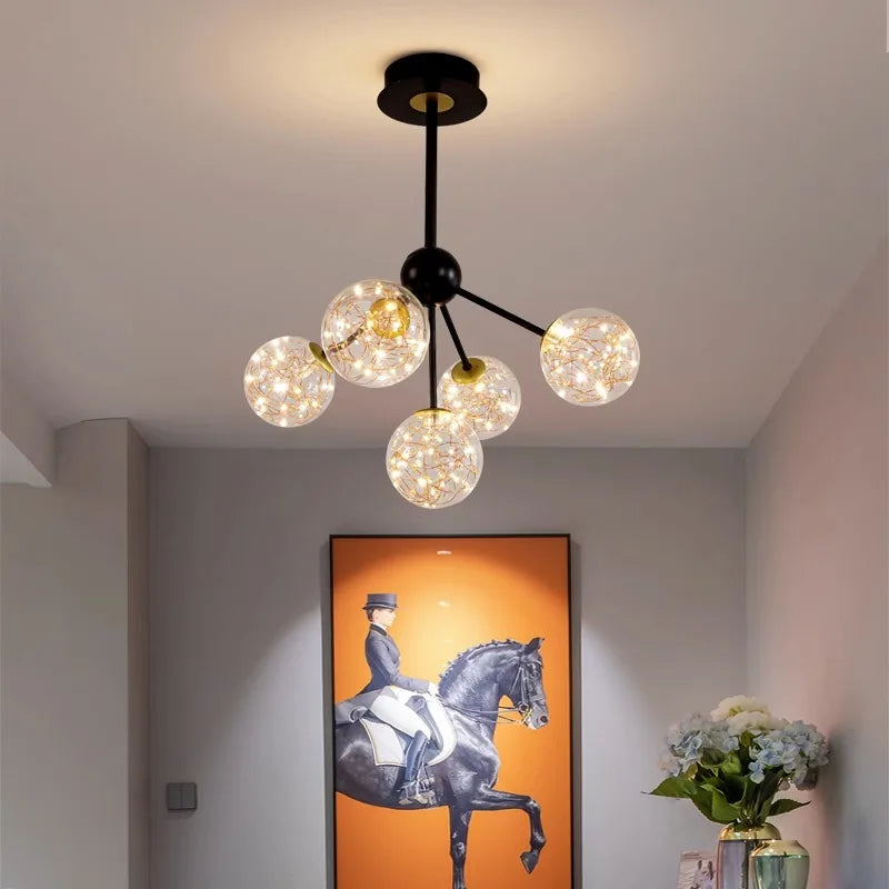 lustre nordique décoratif lampes suspendues pour éclairage intérieur - vue 4 sur 10