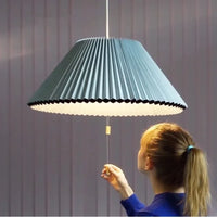 Suspension Art Design plissé déformé tissu parapluie lustres décor à la maison LED d'éclairage pour chambre salon salle à manger