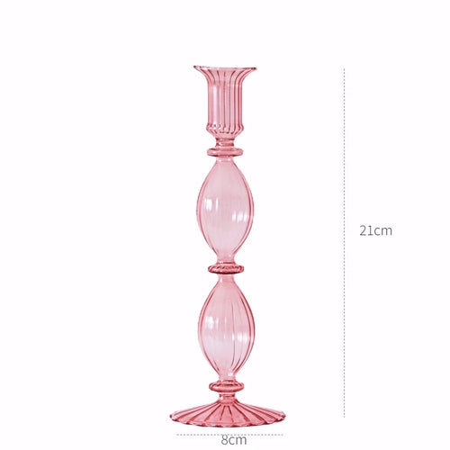bougeoir en verre conique pour table de mariage et décoration nordique - vue 21 sur 28