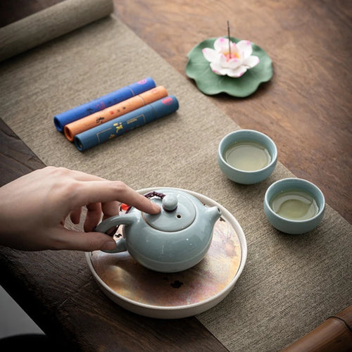Théière céramique ge yao craquelé style xishi