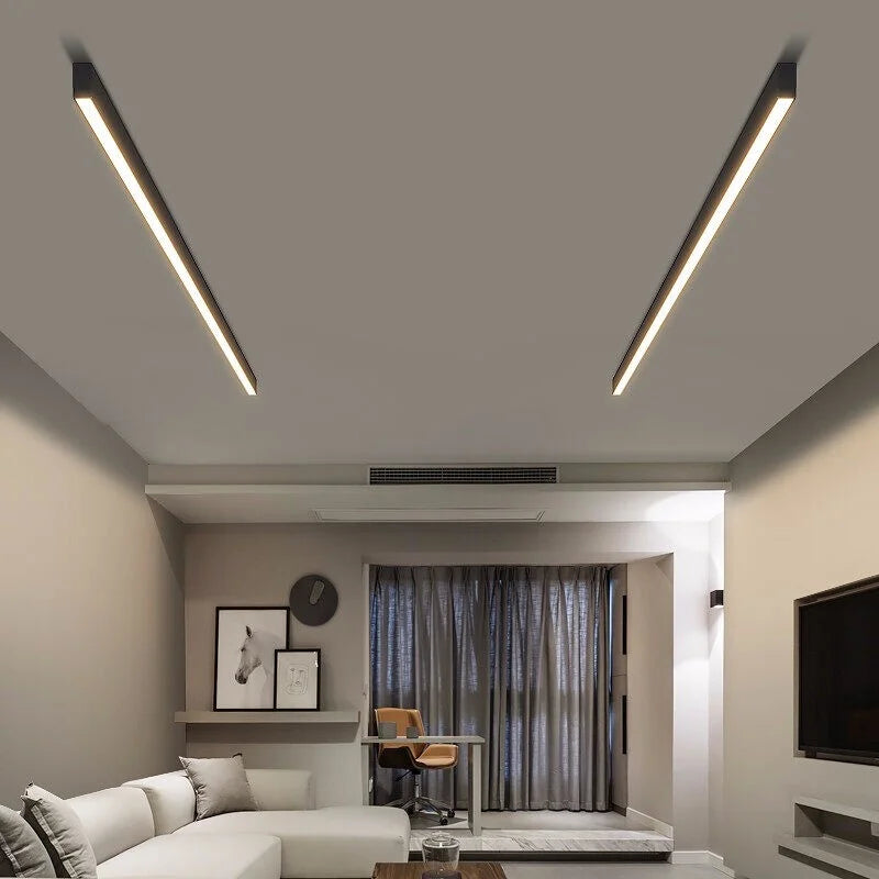 plafonnier linéaire simple pour intérieur moderne élégant - vue 6 sur 8
