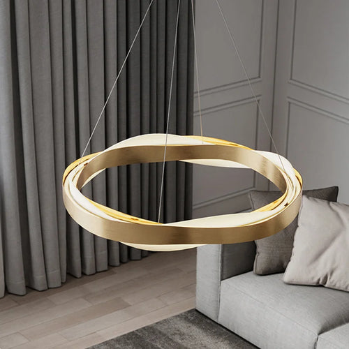 lustre moderne suspendu éclairage intérieur design élégant lumineux - vue 2 sur 13