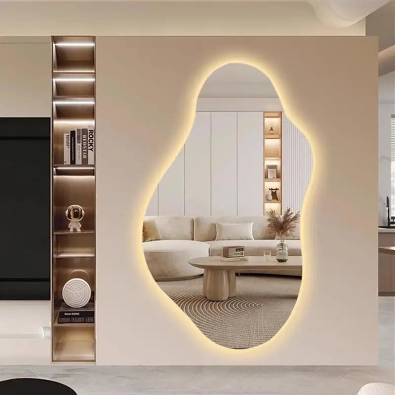 miroir mural intelligent avec éclairage led luxe et simplicité créative - vue 8 sur 8