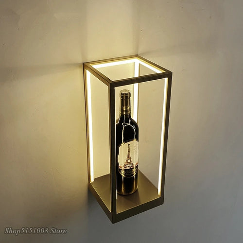 applique murale moderne minimaliste cube créative intérieur déco lumineuse