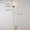 suspension en marbre et cuivre pour éclairage intérieur moderne