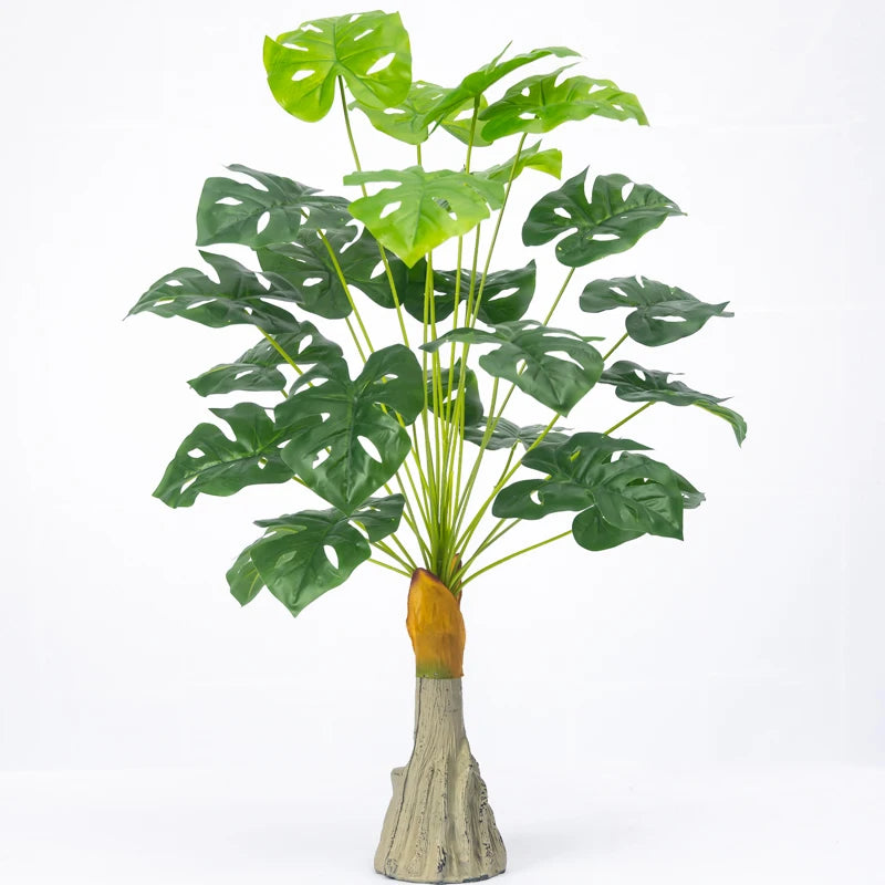 grandes plantes artificielles palmier tropical feuilles de monstera déco extérieure - vue 7 sur 7