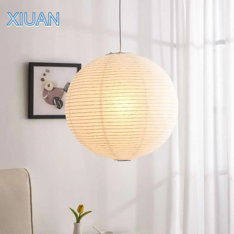 lustre vintage en papier led pour éclairage intérieur - vue 5 sur 11