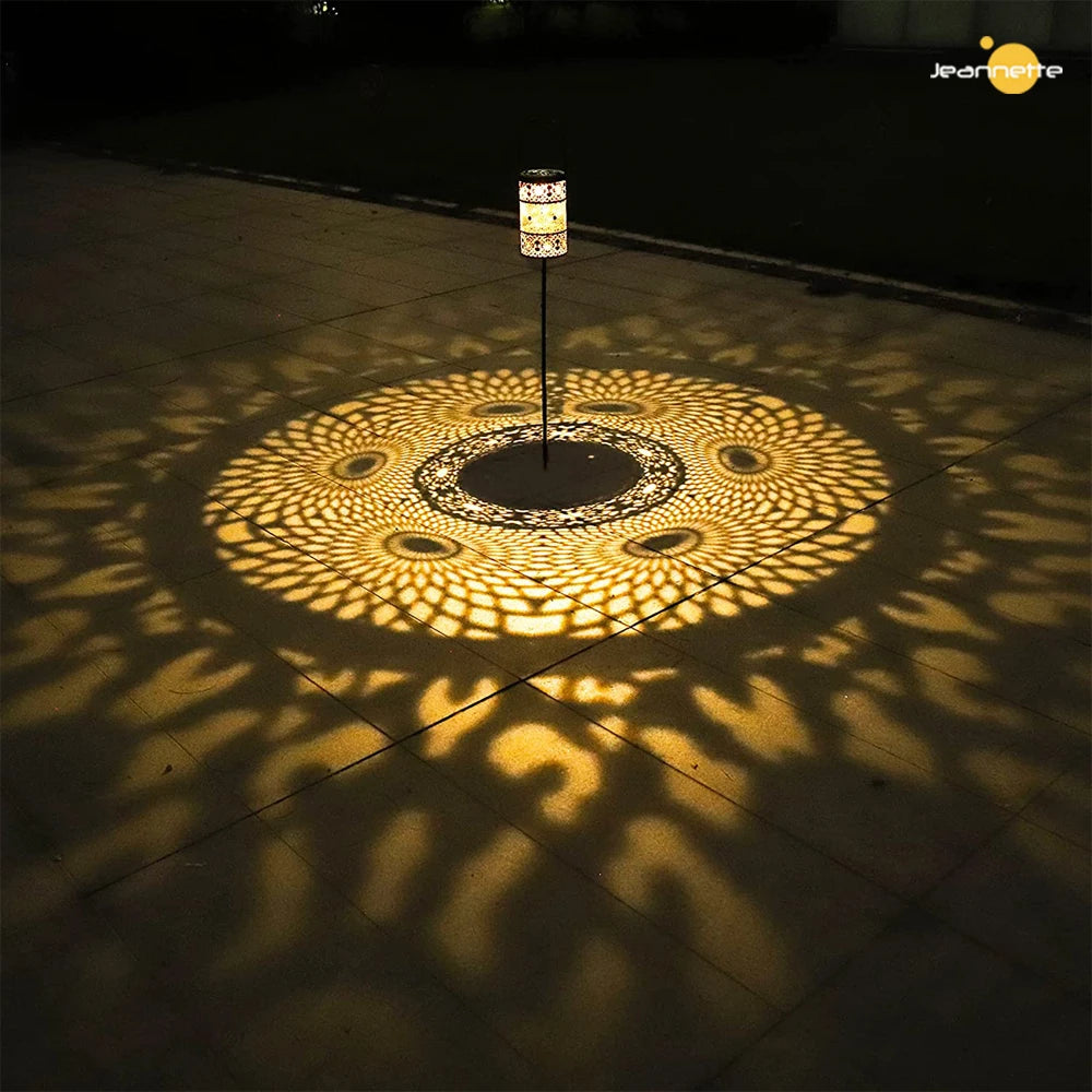 Lampe solaire rétro lanterne creuse lumière Art extérieur décoratif lumière de jardin solaire lumière LED solaire pour cour paysage jardin
