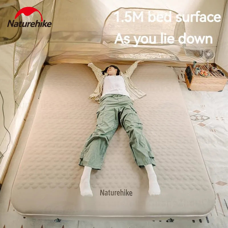 matelas gonflable portable pour camping et pique-nique familial
