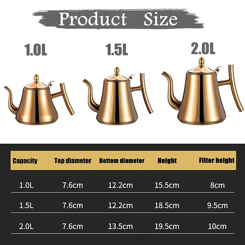 Bouilloire inox avec infuseur compatible toutes plaques - vue 7 sur 7