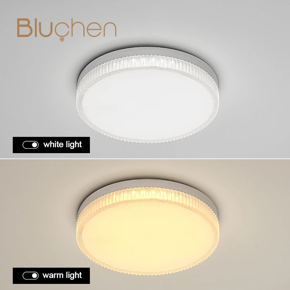 plafonnier led moderne monté en surface carré rond - vue 4 sur 14