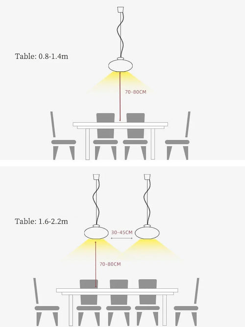 lustre rétro en verre et bois pour décoration intérieure - vue 6 sur 8