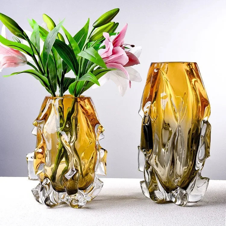 vase en verre dégradé pour décoration moderne et arrangement floral - vue 5 sur 7