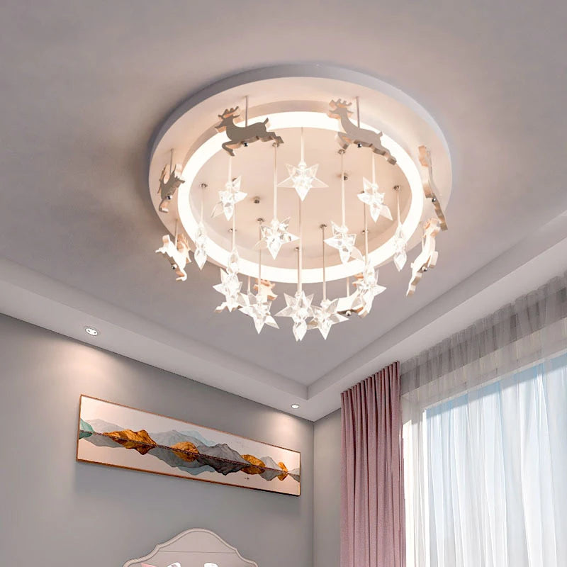 plafonnier étoile à LED pour chambre enfant princesse garçon fille - vue 3 sur 7