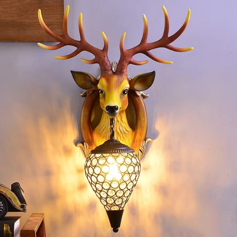 applique murale led moderne en forme de tête de cerf