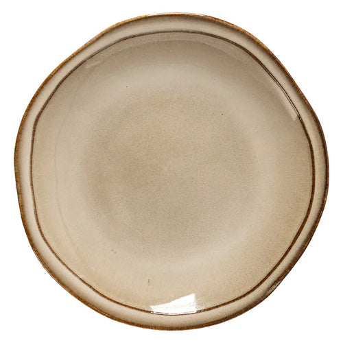 Assiette ceramique ronde style retro pour legumes
