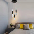 lustre moderne à LED avec lampes à bulles en acrylique suspendu