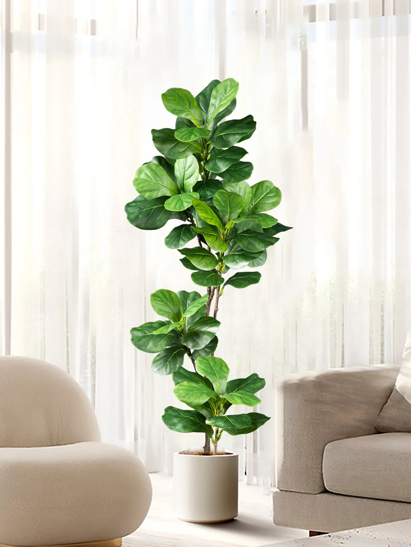 grand arbre ficus artificiel pour décoration intérieure et extérieure - vue 2 sur 10