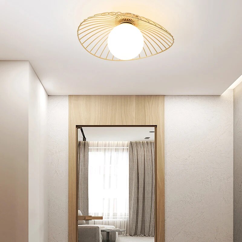 Lampe plafonnier art nordique verre solide - vue 2 sur 10