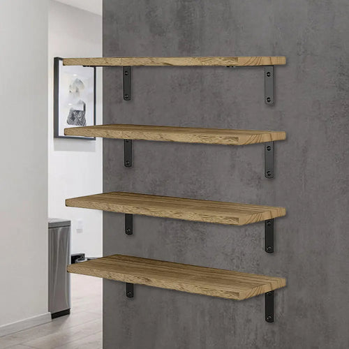 lot de 4 étagères murales flottantes en bois rustique pour rangement décoratif