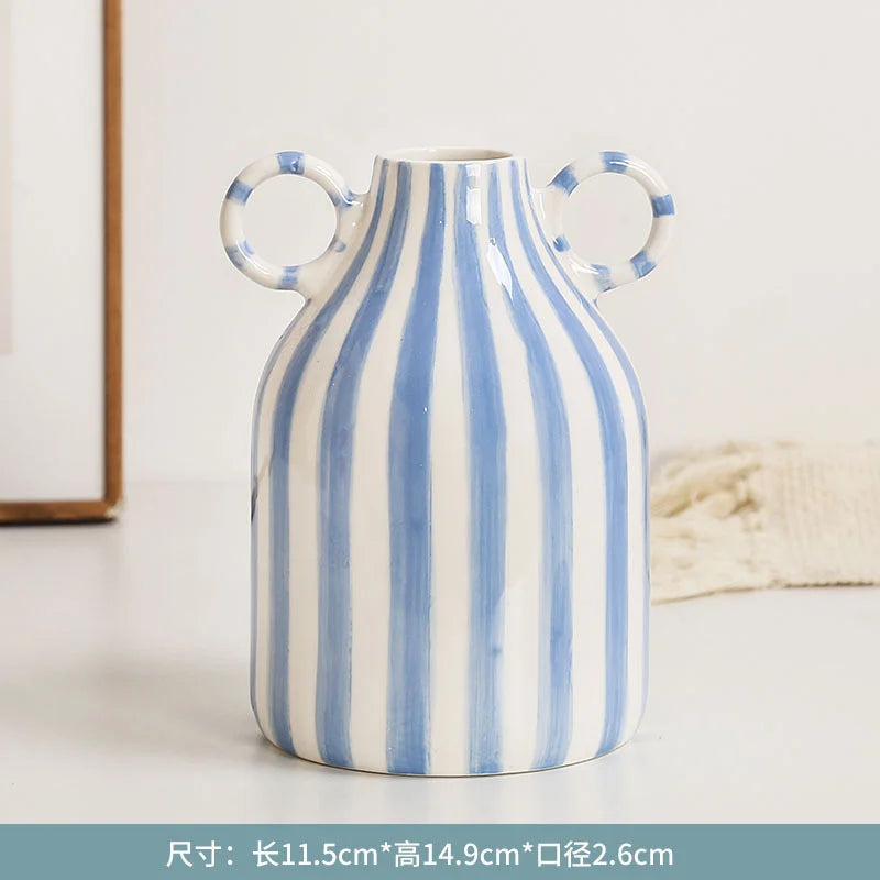 vase en céramique peint à la main avec oreilles décoratif amusant - vue 11 sur 11