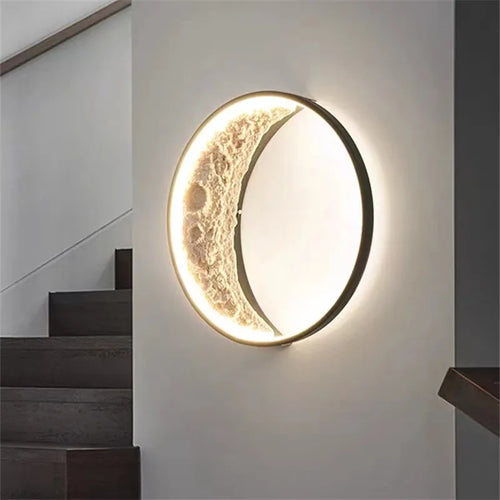 applique murale créative lune à led intensité variable décorative - vue 3 sur 15