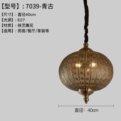 suspension marocaine vintage design pour café et restaurant - vue 8 sur 10
