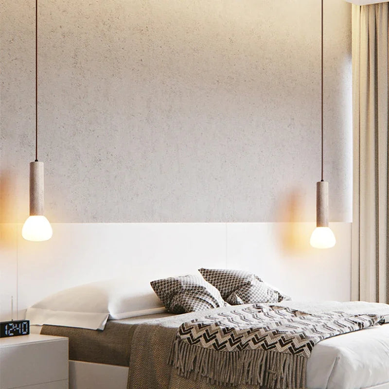 lustre rétro moderne en pierre de grotte pour décoration intérieure - vue 4 sur 7